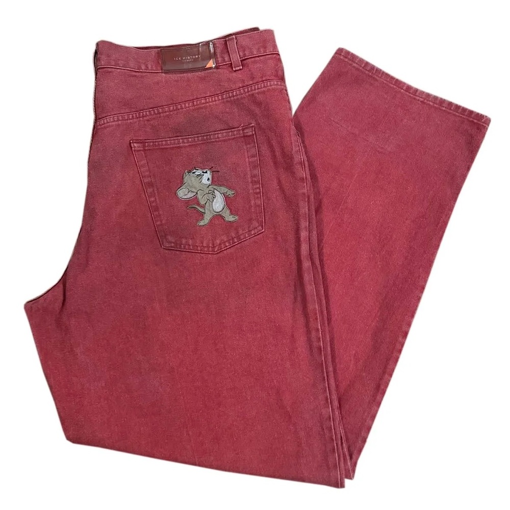 Vintage Iceberg History Jerry Red Jeans (Size 42)